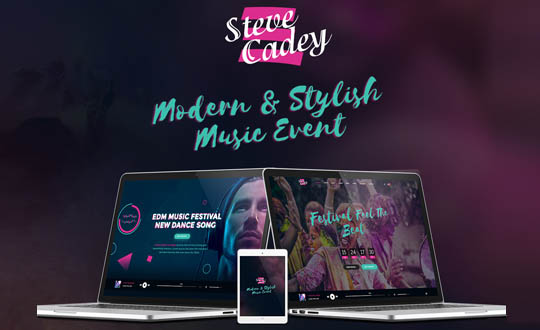 Steve Cadey Music WordPress Theme